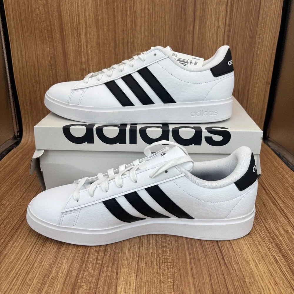 Adidas Grand Court 2.0 Shoes Mens 11 White Black GW9195 Sneakers